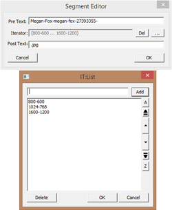Modified file segment in the editor with the list fusk editor open as well