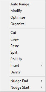 The Edit Selection submenu from the Tools & Settings drop down menu