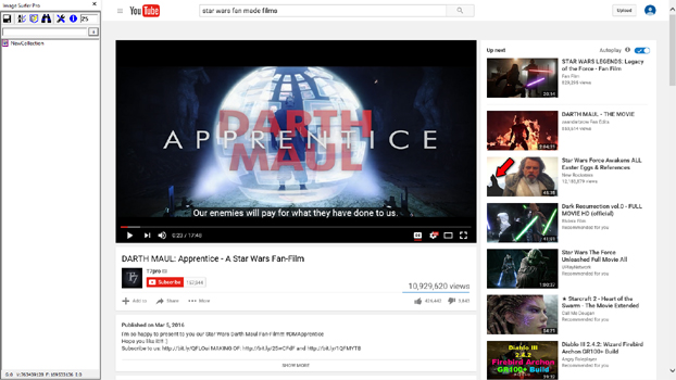 Original webpage: YouTube page for Darth Maul: Apprentice a Star Wars Fan Film