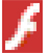 Blow up of Flash video file segment icon