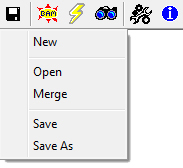 Drop down menu that appears when the File button is clicked
