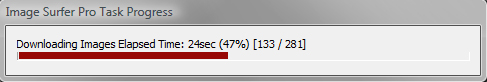 Screen capture of progress bar during image download